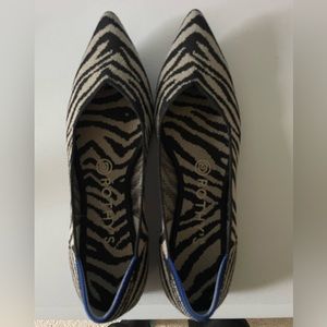 Rothy’s zebra print flats. Worn once.